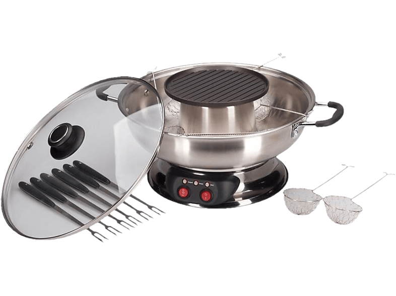 NOUVEL Gourmet Pot - Fleischfondue-Set (Silber)