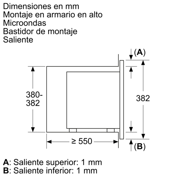 Microondas integrable - Balay 3WMB1918 Blanco, 17 litros, Potencia 800W