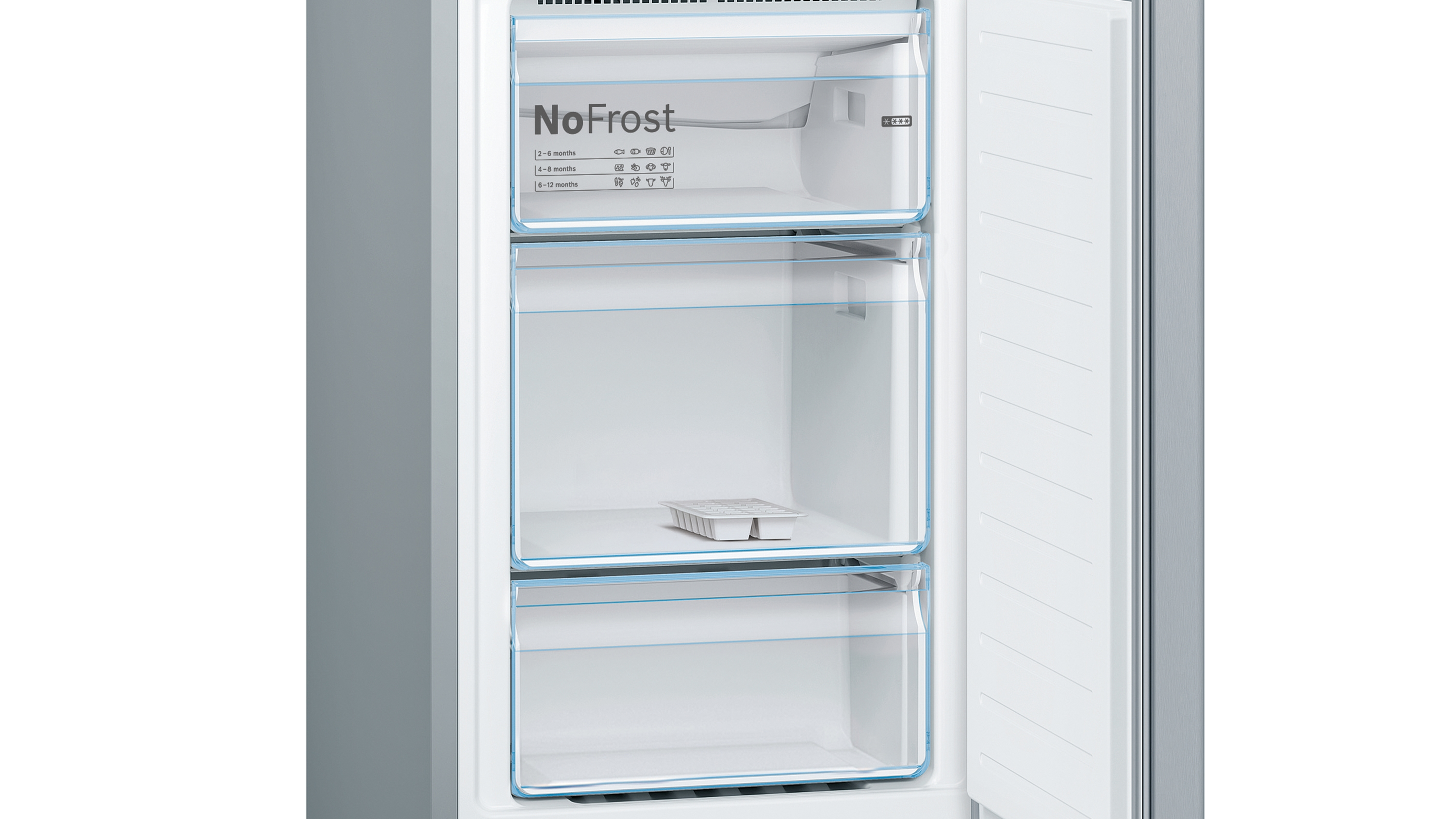 (E, hoch, Kühlgefrierkombination Serie 2 1860 Inox-look) 244 BOSCH kWh, mm KGN34NLEA