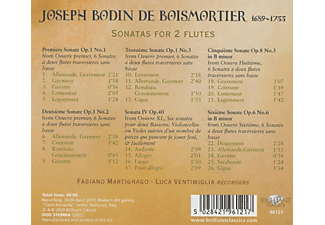 Martignago,Fabiano/Ventimiglia,Luca - BOISMORTIER: SONATAS FOR 2 FLUTES  - (CD)
