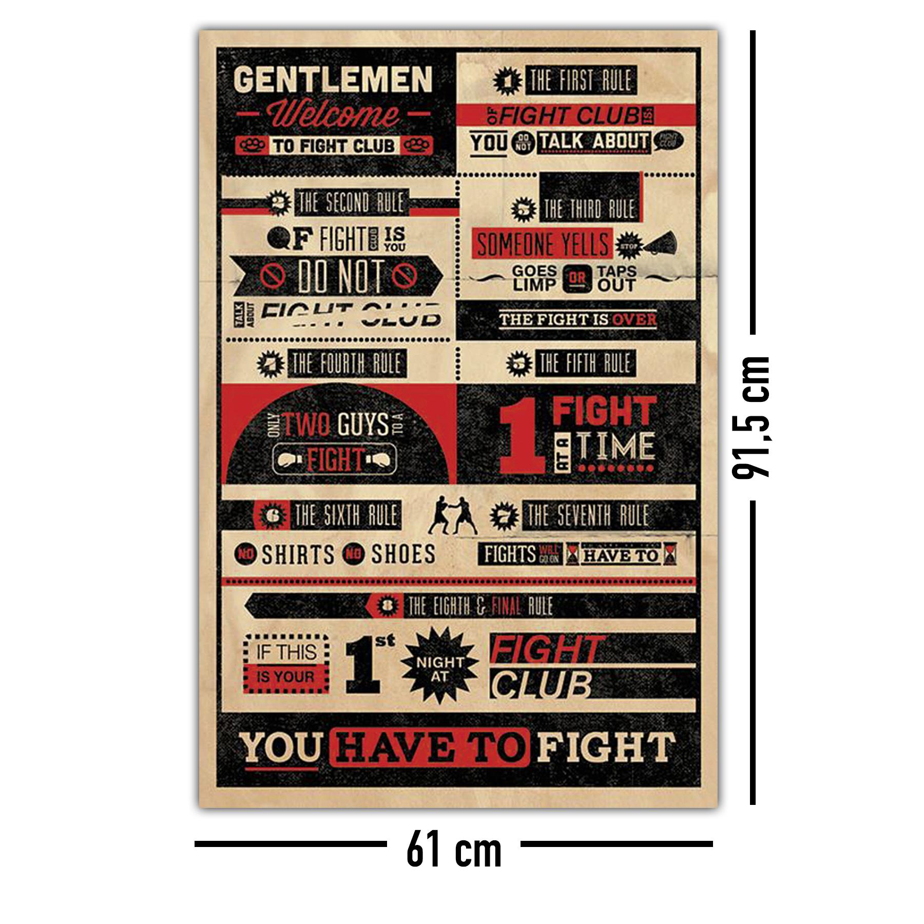 INTERNATIONAL Großformatige PYRAMID Rules Poster Poster Fight Club