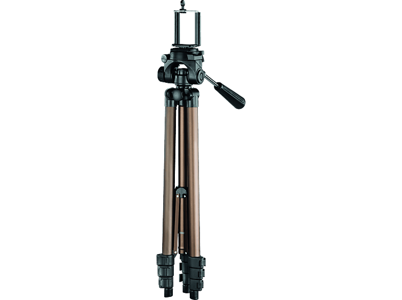 ISY IPT-1250 Dreibein Stativ, Schwarz/Braun, Höhe offen bis 1250 mm