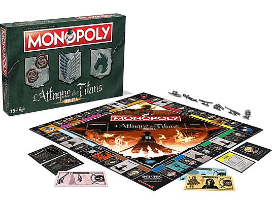 WINNING MOVES Monopoly : L'Attaque des Titans (francese) - Gioco da tavolo (Multicolore)