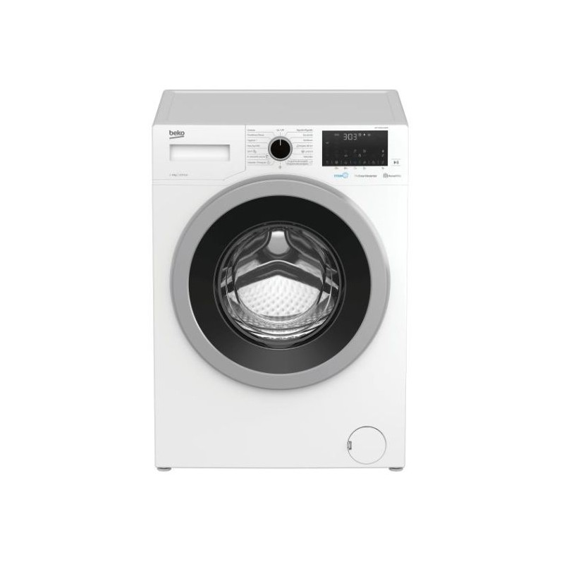 Lavadora carga frontal - Beko WMY 81283 LMB4R, 8 kg, 1200 rpm, 15 programas, Blanco