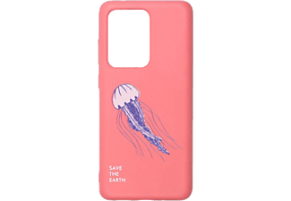 CELLECT GoGreen hátlap, medúza mintás, piros (Samsung Galaxy S20 Ultra készülékhez)