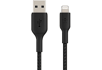 BELKIN 2m Örgülü Lightning Hızlı Şarj ve Data Kablosu Siyah_4