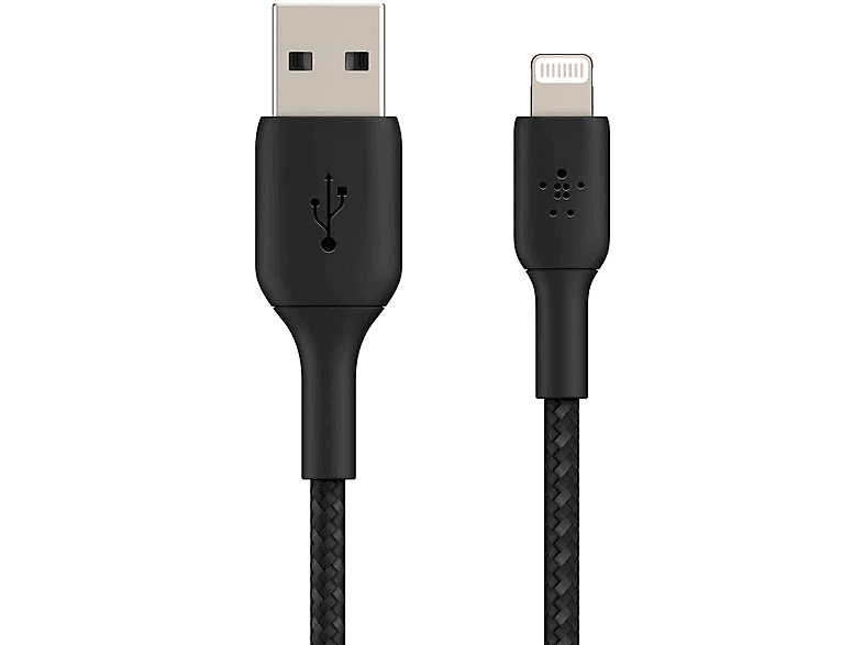 BELKIN 2m Örgülü Lightning Hızlı Şarj ve Data Kablosu Siyah_4