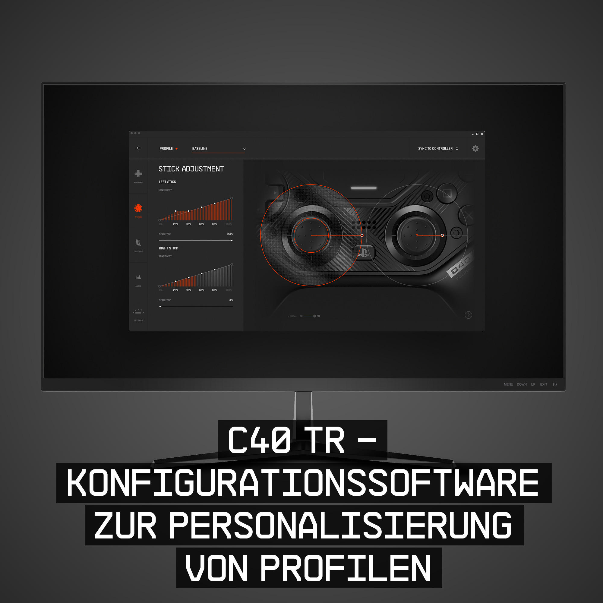 ASTRO GAMING C40 TR Controller Schwarz für PlayStation 4, PC