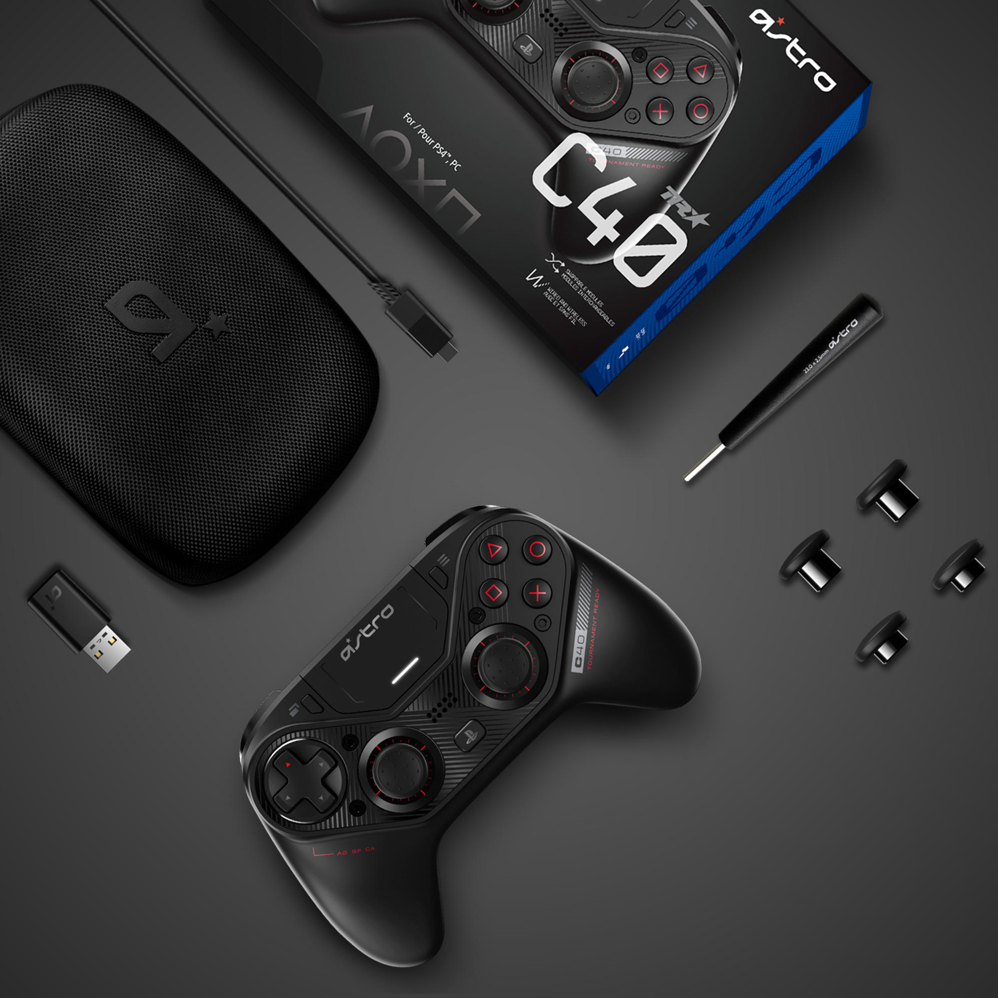 ASTRO GAMING C40 TR Controller Schwarz für PlayStation 4, PC