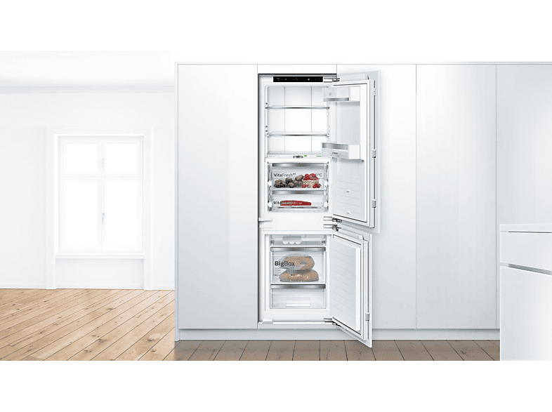 BOSCH KIF 86 PF E0 Serie 8 Kühlgefrierkombination (E, 267 l, 1772 mm hoch, Weiß)
