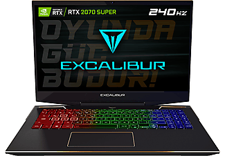 CASPER Excalibur G900.1075-D680A /I7-10750H/32GB RAM/1 TB HDD + 500 GB NVMe SSD/8GB RTX2070 SUPER Gaming Laptop Siyah