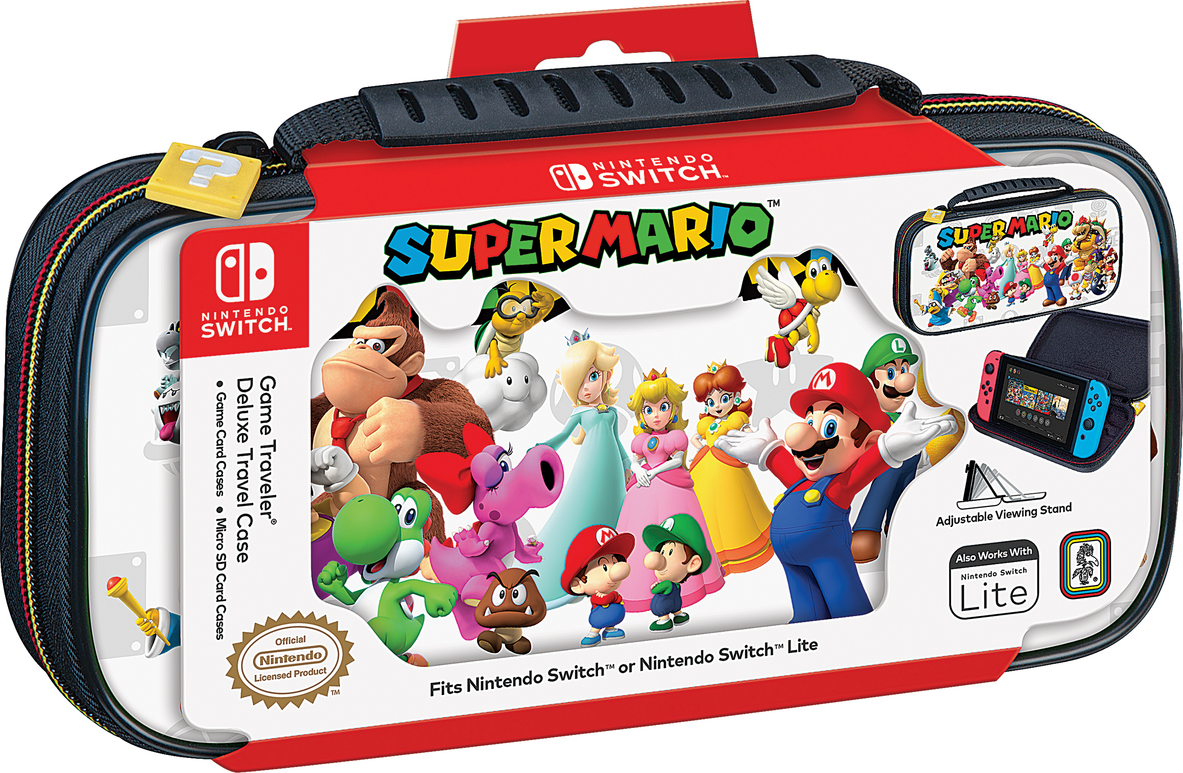 Eine Super Mario Nintendo Switch Deluxe Reisetasche.