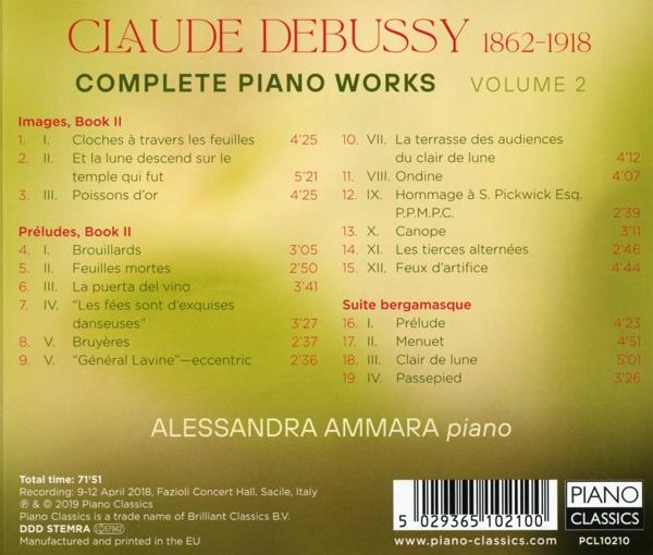 Alessandra Ammara - Debussy:Complete Piano Works Vol.2  - (CD)