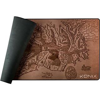 KONIX Drakkar XXL - Tapis de souris (Brun/Noir)