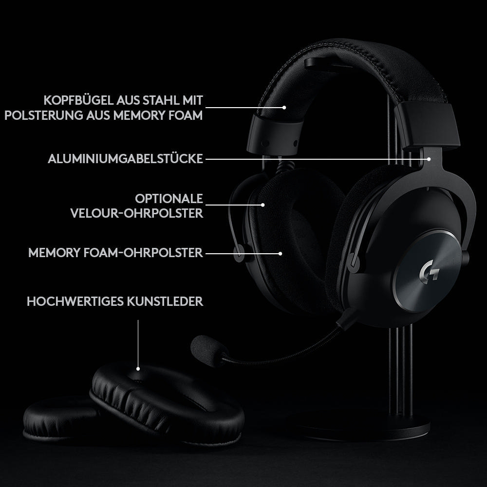 PRO Headset X LIGHTSPEED , LOGITECH Schwarz Kabelloses Over-ear Gaming