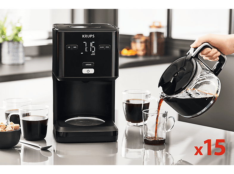 Krups KM 6008 smart'N Light Filterkaffeemaschine Schwarz — Foto 5 von 5