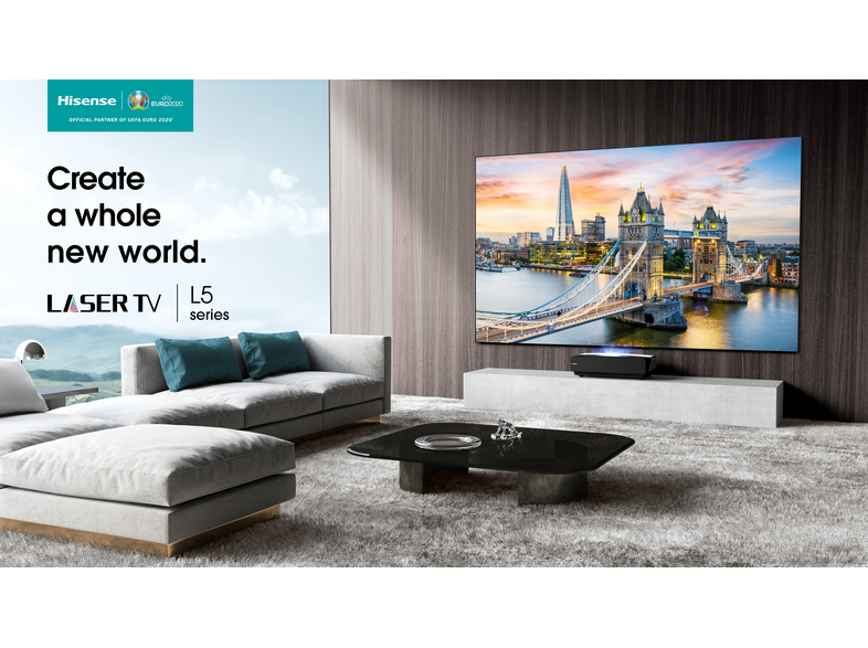 Proyector - Hisense Laser TV 100L5F-A12, UHD 4K, 100″, DPL, 2700 lm, Negro