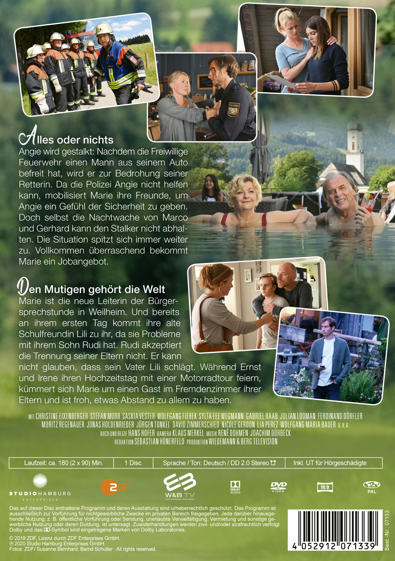 DVD-Cover mit Fotos von Personen, Szenen aus einem Film.