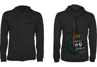 GAYA Call of Duty: Cold War Zipper Hoodie "Protect" - Felpa (Nero)