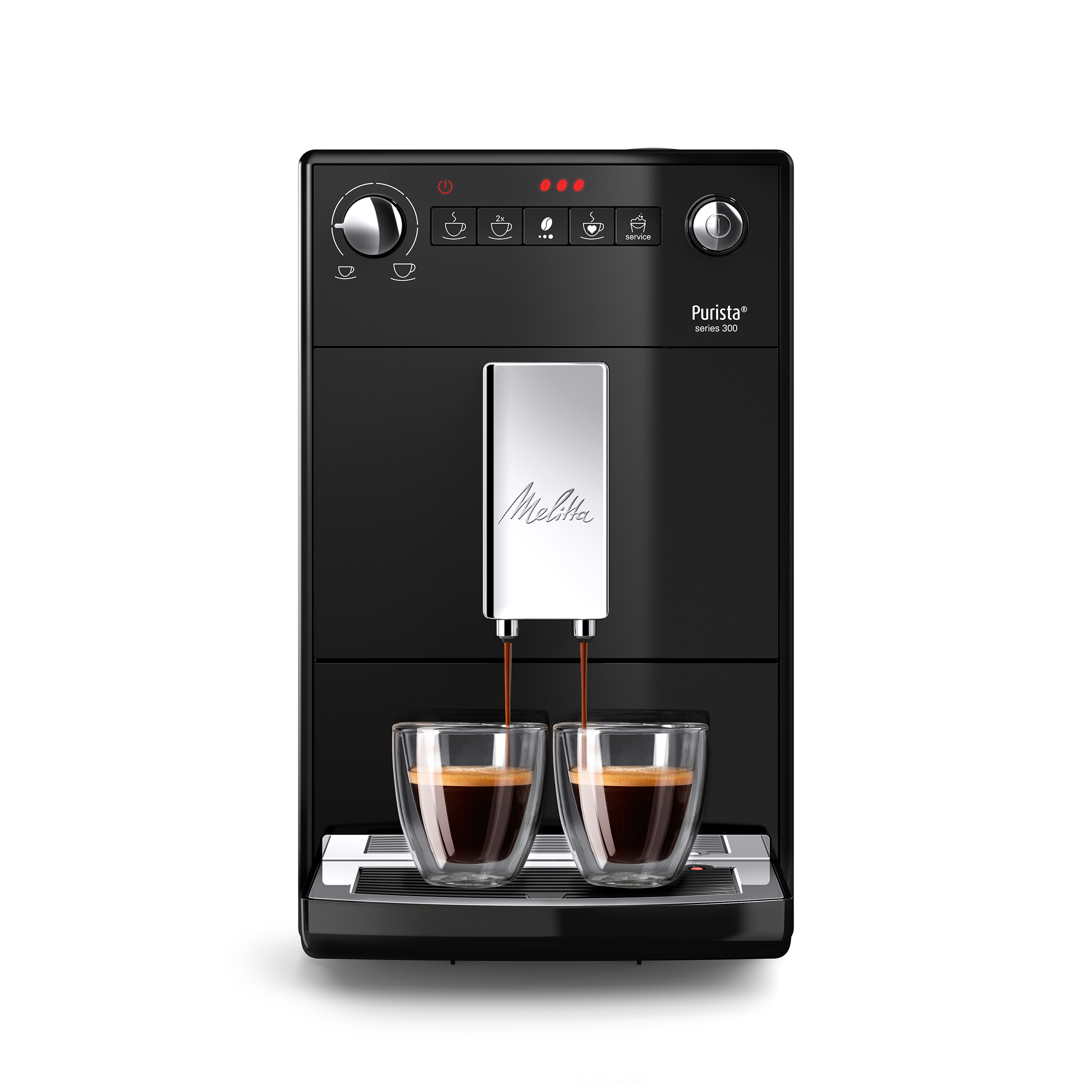 Purista F230102 Cafetera con molinillo silencioso 15 bares en grano limpieza personalizable negro 1.2 litros 2