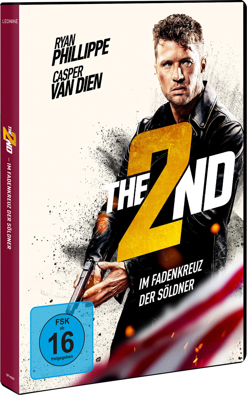 Filmcover für 'The 2nd'. Ein Mann hält eine Waffe. Der Titel ist gelb. Der Hintergrund ist rot.