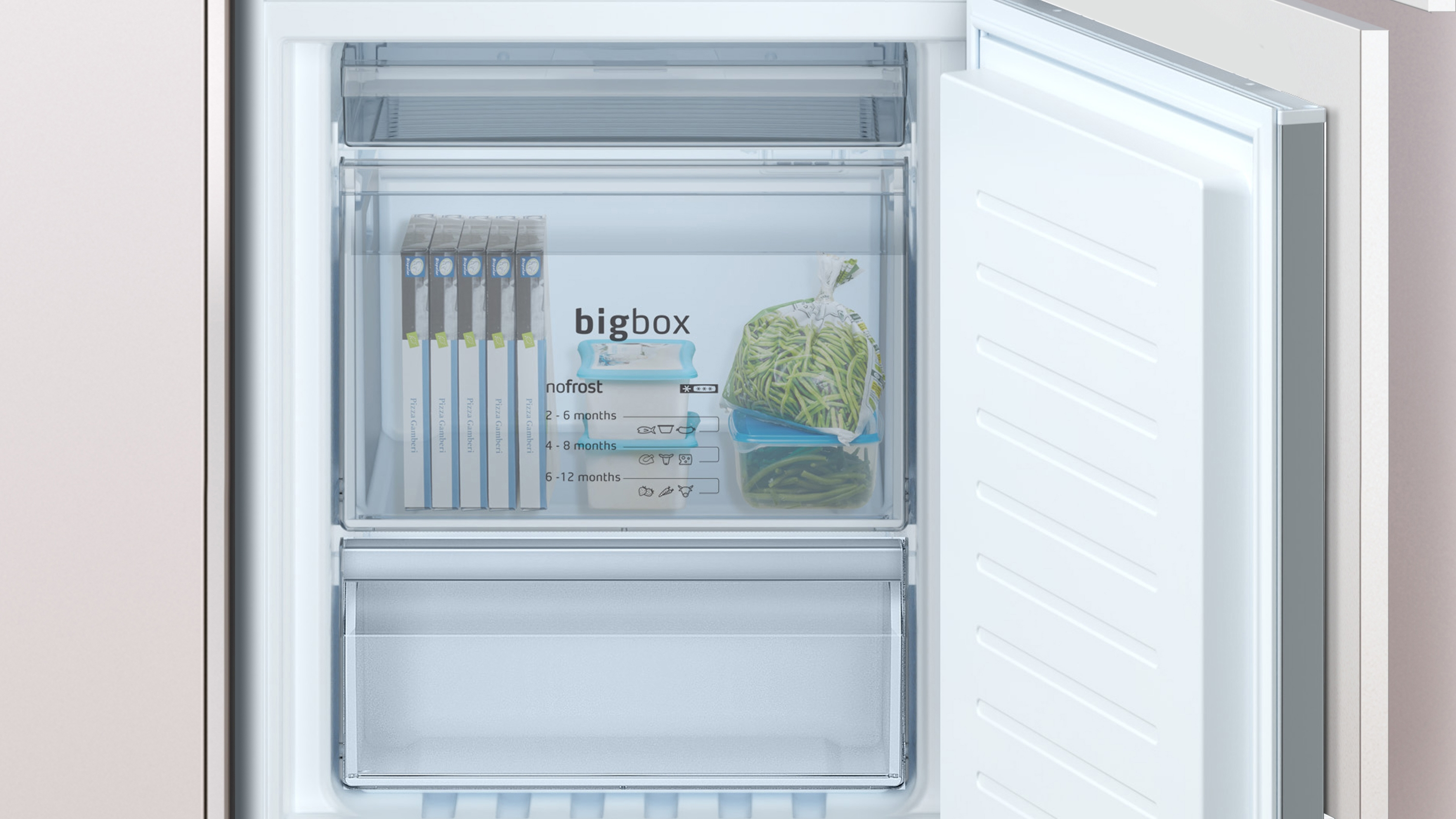 Frigorífico combi - Balay 3KIF713F, 177,2 cm, Encastrable, 39 dB, No Frost, 254 l, Blanco