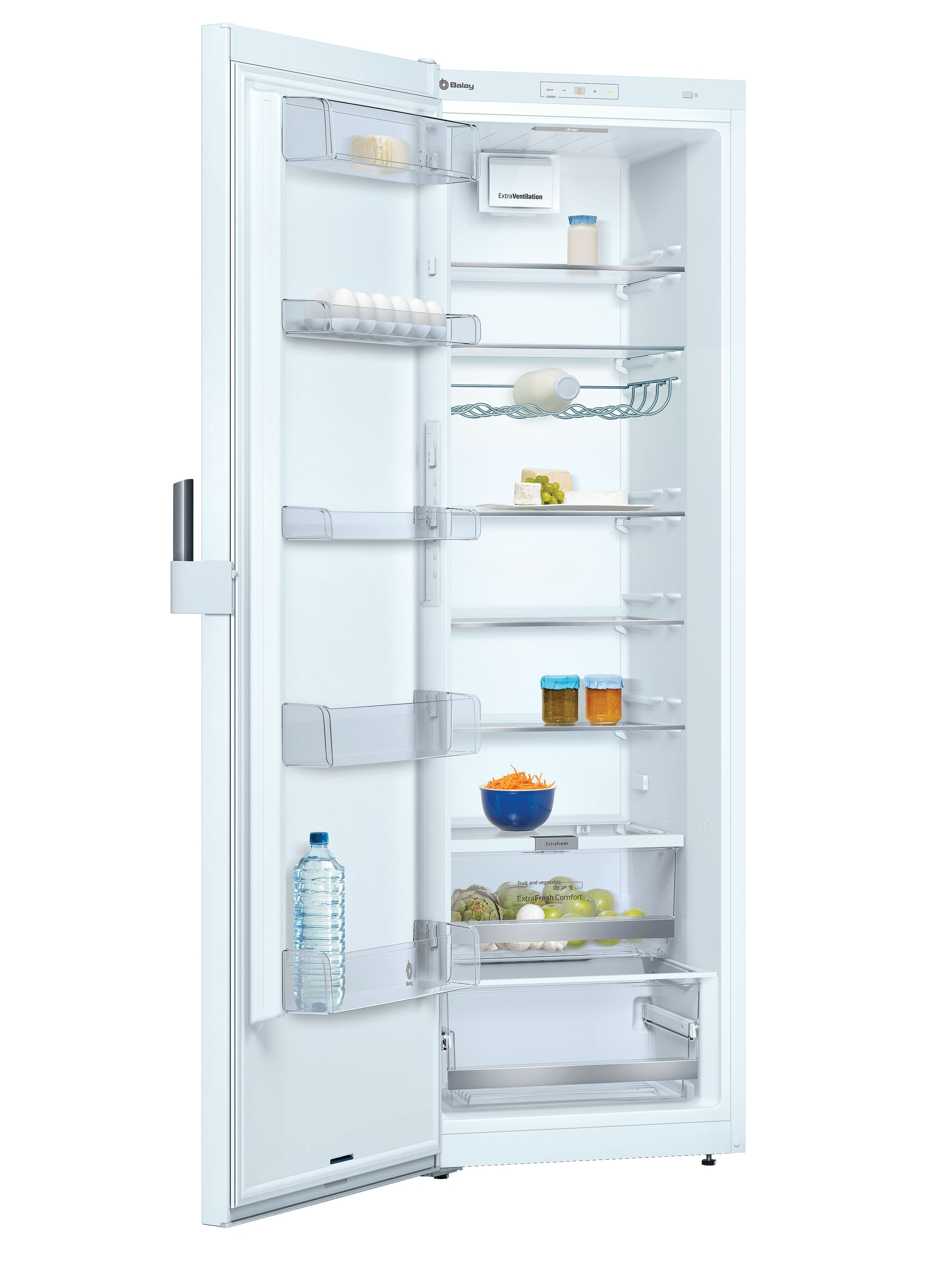 Frigorífico una puerta - Balay 3FCE568WE, 346 l, Sin Congelador, 186 cm, 39 dB, Blanco