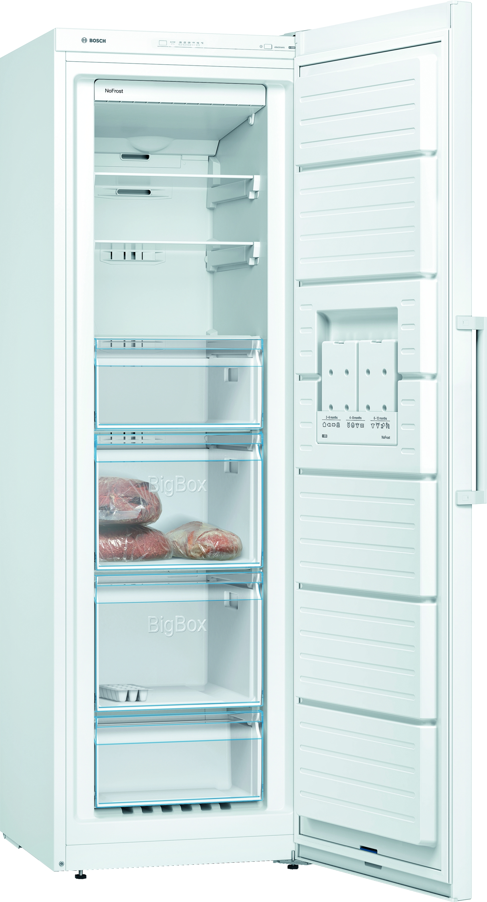 Congelador vertical - Bosch GSN36VWFP, No Frost, 242 l, Blanco