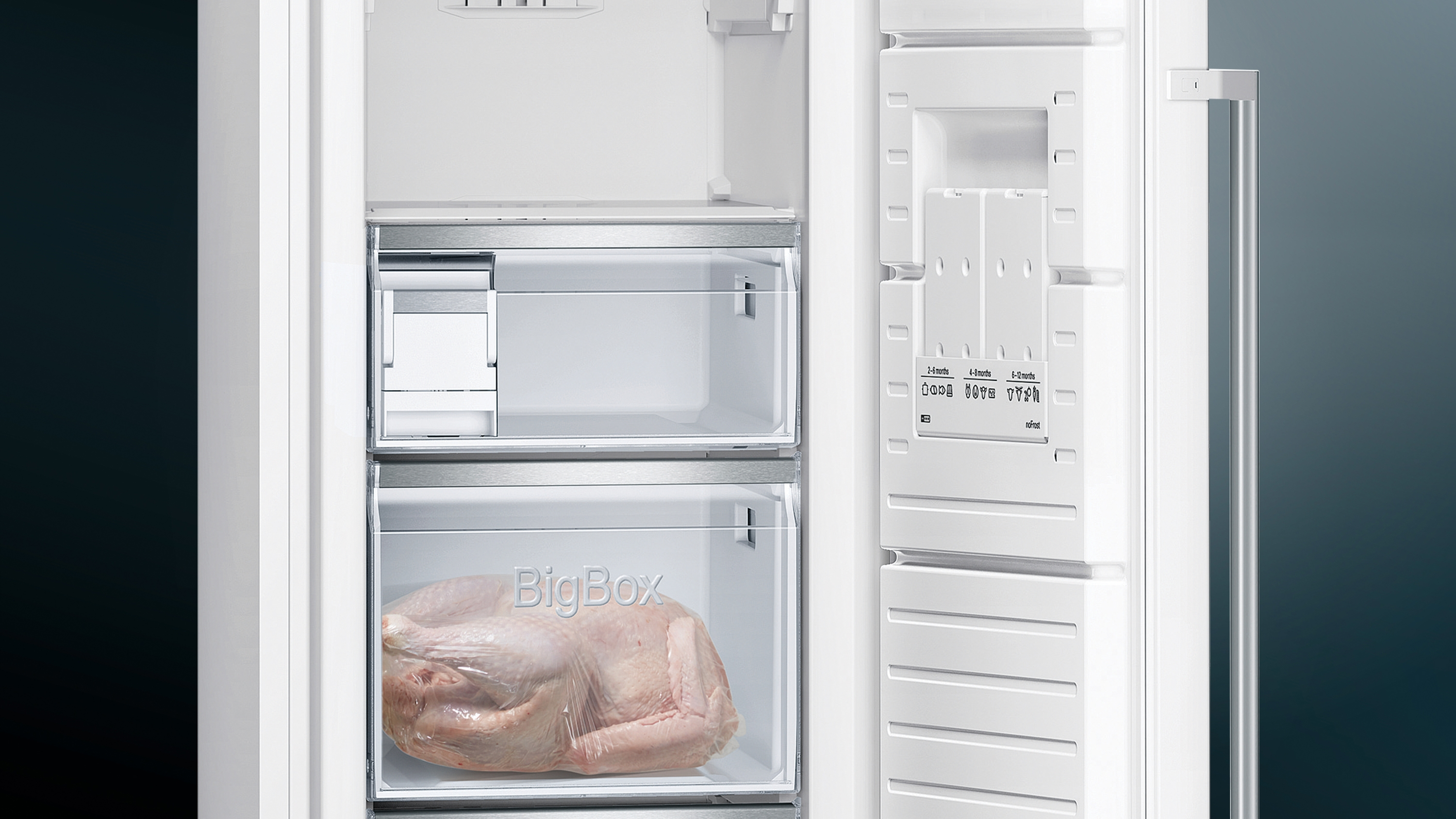 Congelador vertical - Siemens GS36NAWEP, No Frost, 242 l, Blanco
