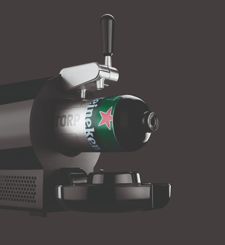 Tirador de cerveza - KRUPS VB 6508 SUB VAINILLA NEGRO, Enfría hasta 2ºC, Potencia 70 W