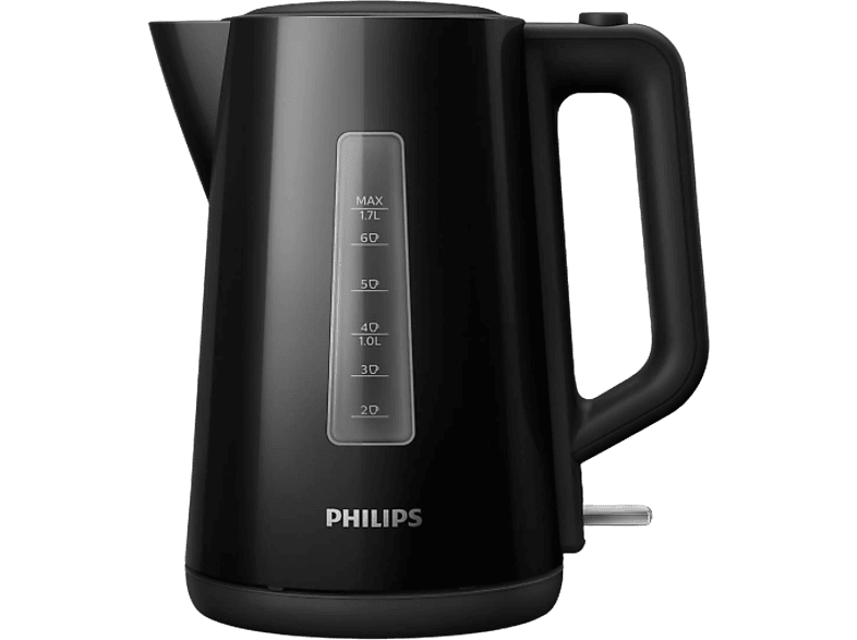 Philips HD9318/20 Wasserkocher aus Kunststoff Series 3000, 1.7l, Schwarz
