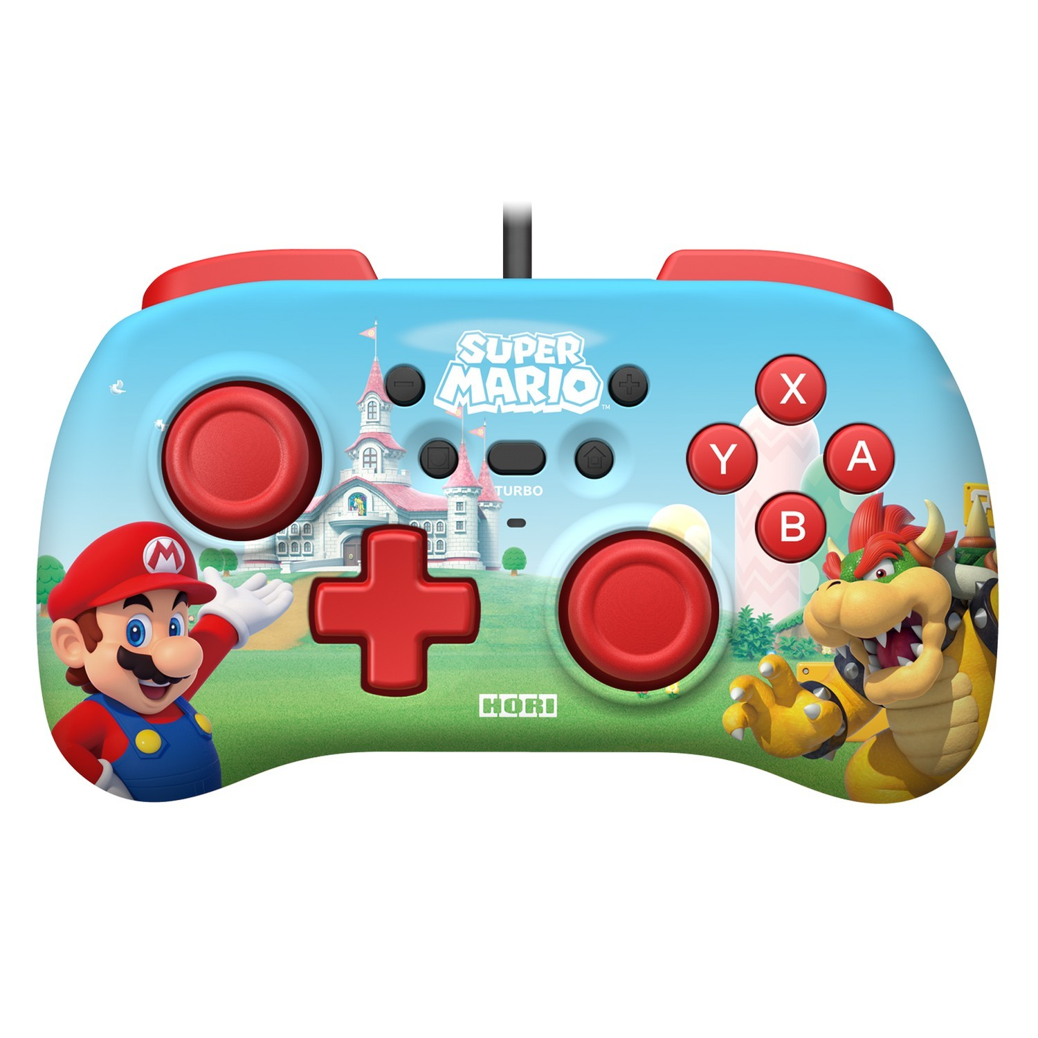 Mando - Hori D-Pad New Mario Edition, Nintendo Switch, Cable, Rojo