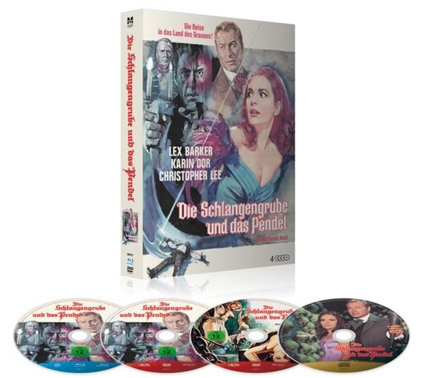 Ein DVD-Set mit einem Filmplakat und vier Discs.
