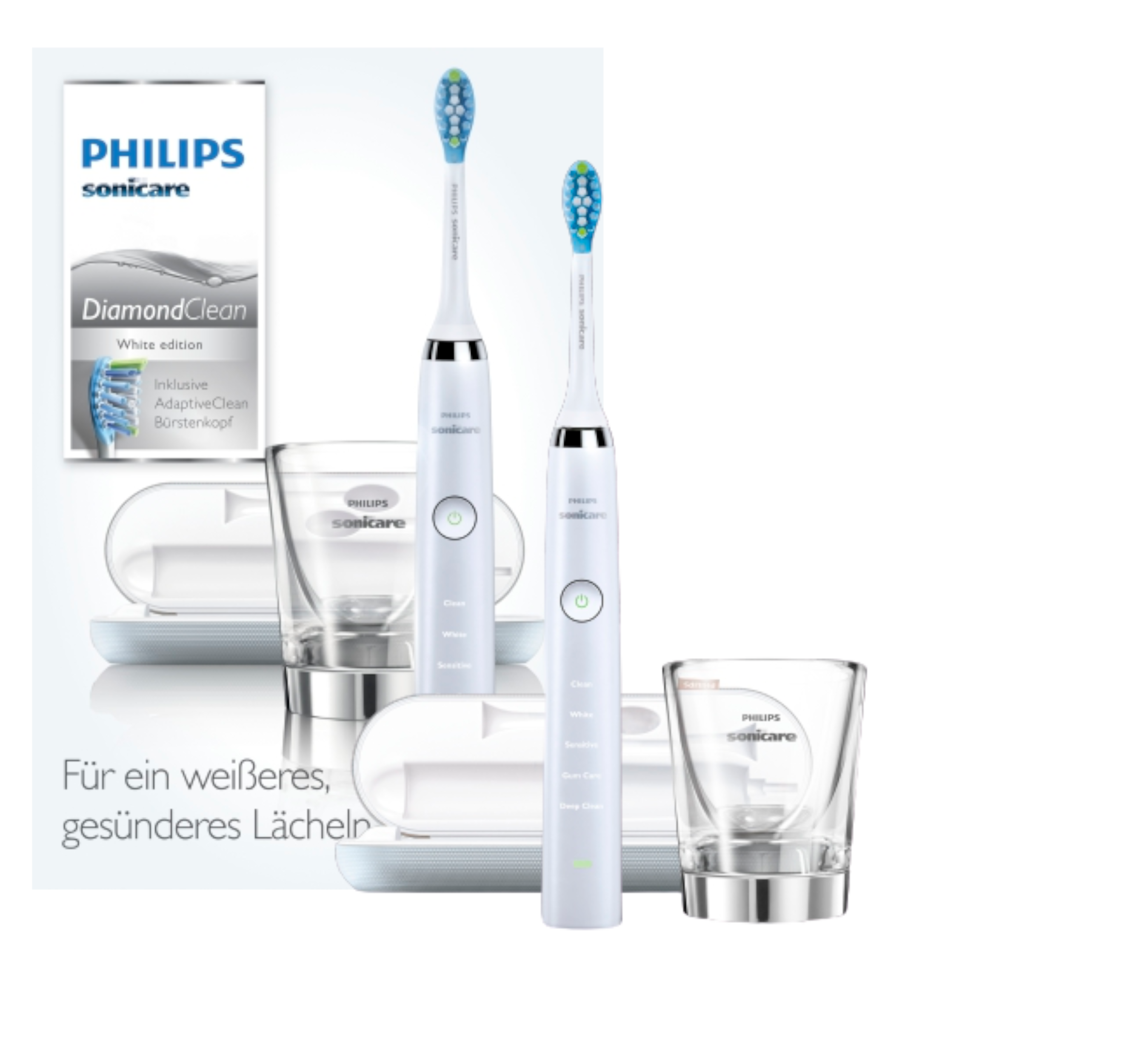 PHILIPS Sonicare DiamondClean HX9339/89 elektrische Schallzahnbürste, weiß Elektrische Zahnbürste Weiß