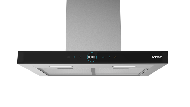 Campana - Infiniton CMPT-CLR71S, 70 cm, 800m3/h, 250W, 63 dB, 4 velocidades, Luces LED, Inox