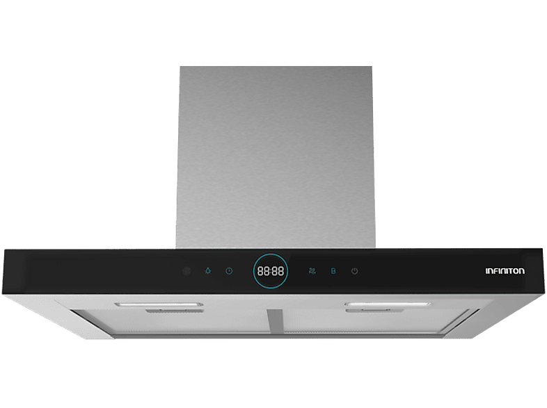 Infiniton CMPT-CLR71S, 70 cm, 800m3/h, 250W, 63 dB, 4 velocidades, Luces LED, Inox