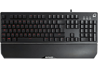 QPAD MK-40 Pro - Tastiera gaming, Wired, QWERTY, Mecha-Membran, Nero