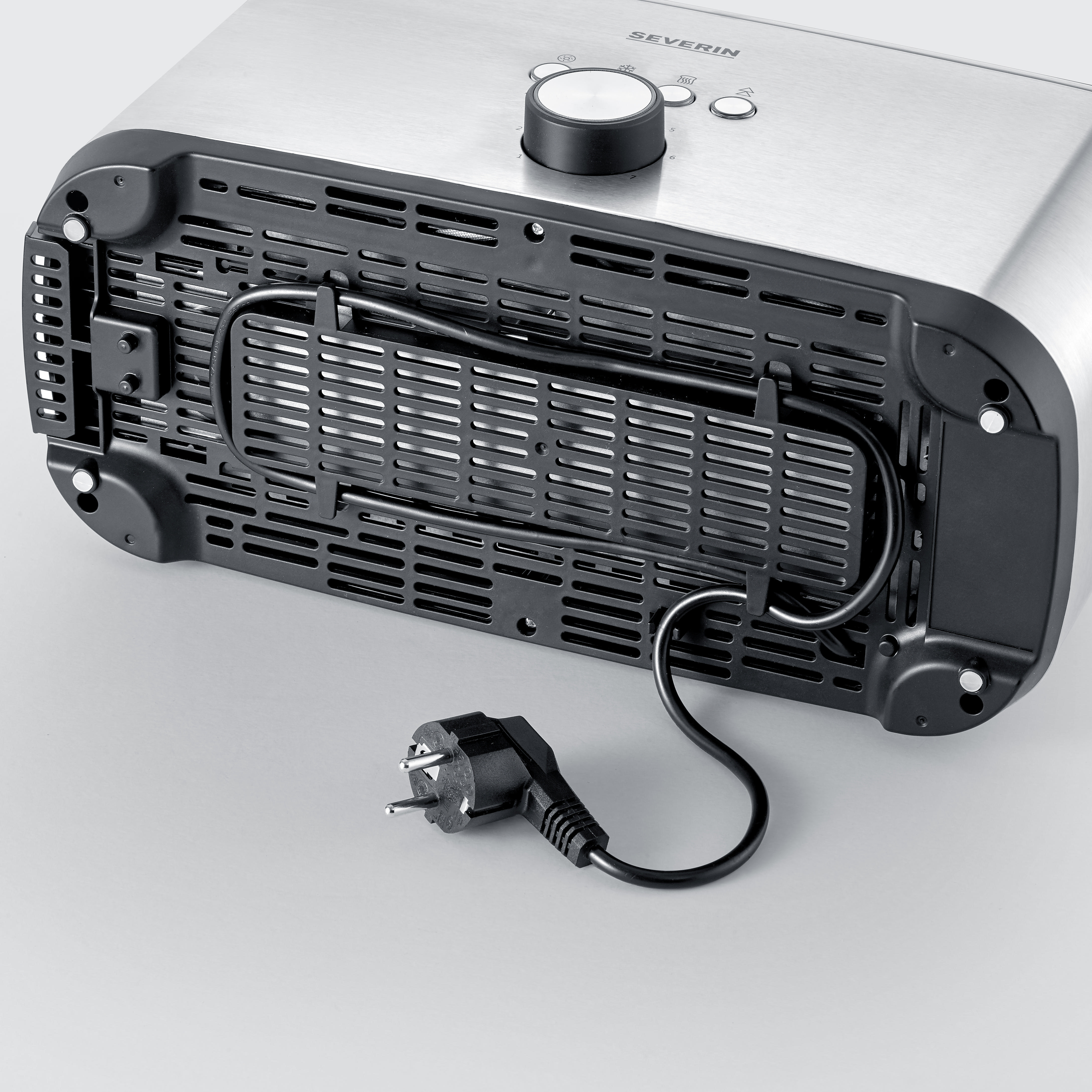 SEVERIN AT 2512 Toaster Edelstahl-gebürstet/Schwarz (1400 Watt, Schlitze: 2)