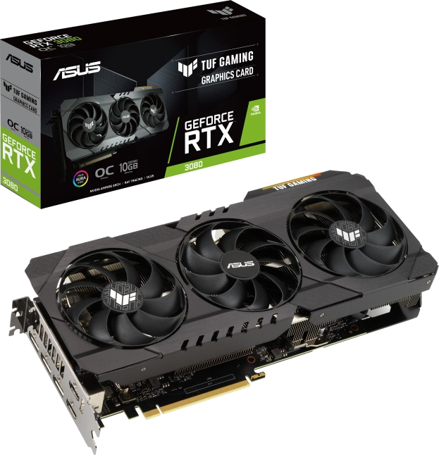 ASUS Grafikkarte TUF Gaming GeForce® RTX 3080 OC, TUF-RTX3080-O10G-GAMING, 10GB GDDR6X (90YV0FB1-M0NM00)