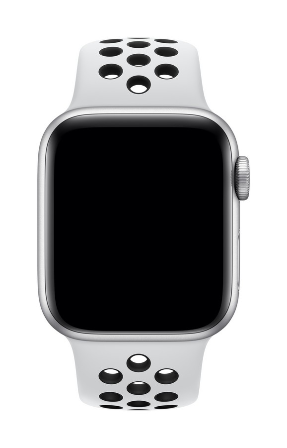 Correa - Apple Watch Nike, Regular, Fluoroelastómero, 40 mm, Platino/Negro