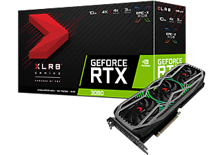 PNY Grafikkarte GeForce® RTX 3080 OC XLR8 Gaming Epic-X RGB Triple Fan Edition, 10GB GDDR6X (VCG308010TFXPPB)
