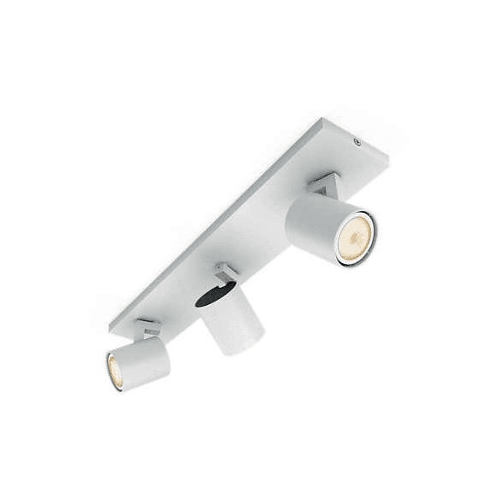 Foco triple LED - Philips Hue White Ambiance Runner, Blanco, Con mando regulador incluido