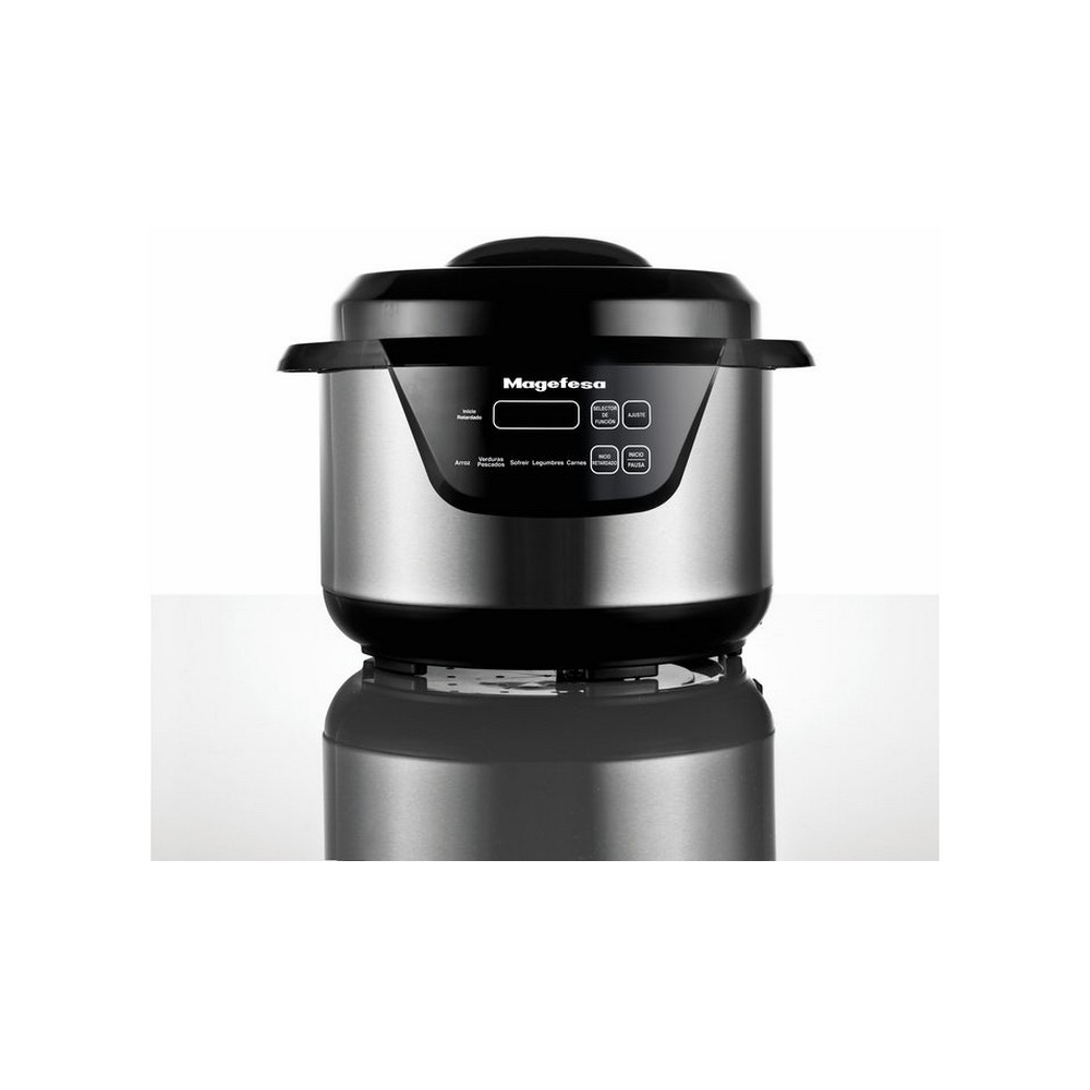 Olla eléctrica - Magefesa Easy Express MGF 6401, A presión, 4 L, 500W, Acero inoxidable, Anti adherente, Inox