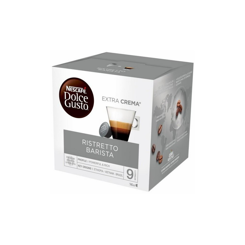 Cápsulas monodosis - Dolce Gusto Ristretto Barista, Pack de 16 cápsulas para 16 tazas