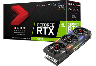 PNY Grafikkarte GeForce® RTX 3090 OC XLR8 Gaming Epic-X RGB Triple Fan Edition, 24GB GDDR6X (VCG309024TFXMPB)