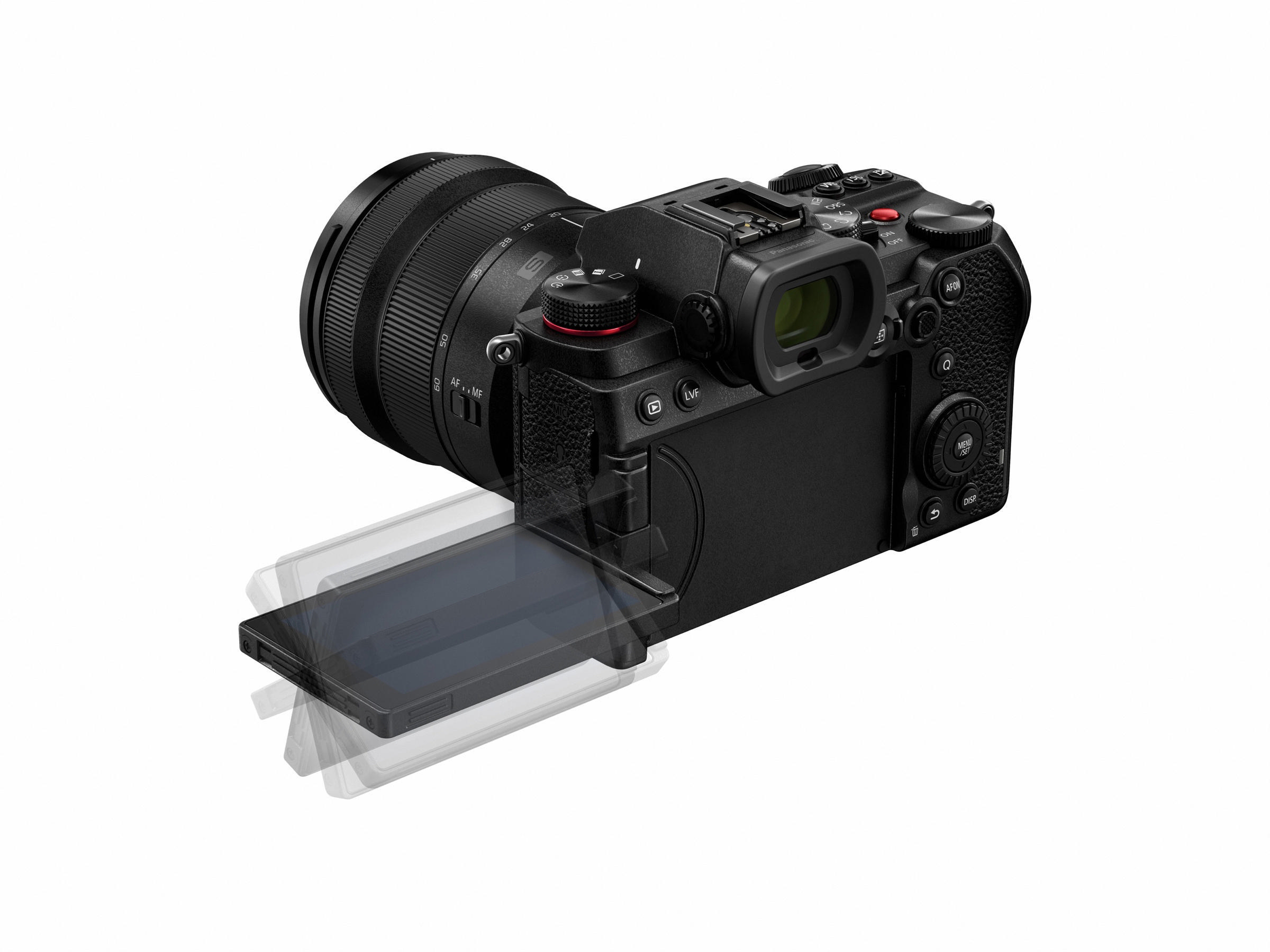 mm, Kit 20-60 Display Objektiv mit cm PANASONIC Systemkamera Touchscreen 7,6 DC-S5E-K