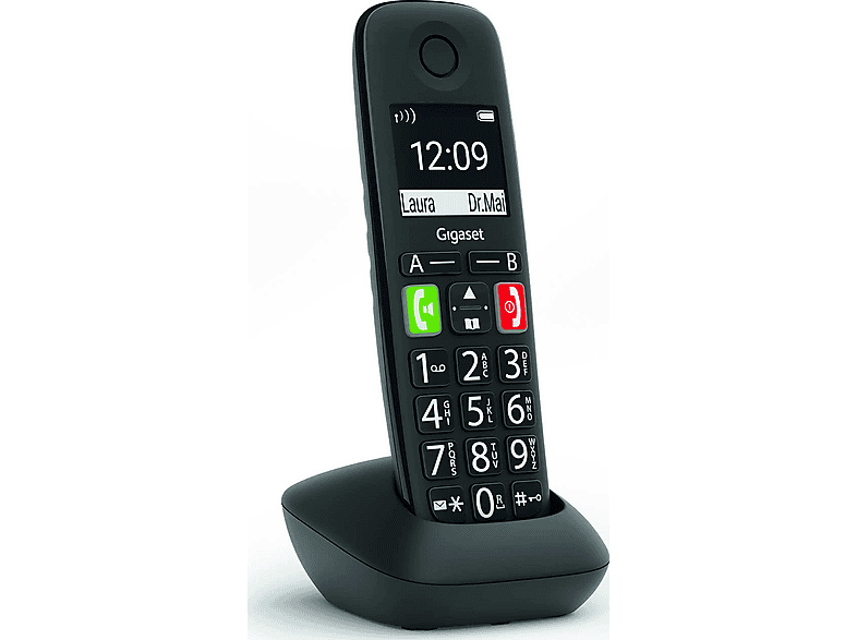 Gigaset Schnurlostelefon E290HX, Schwarz