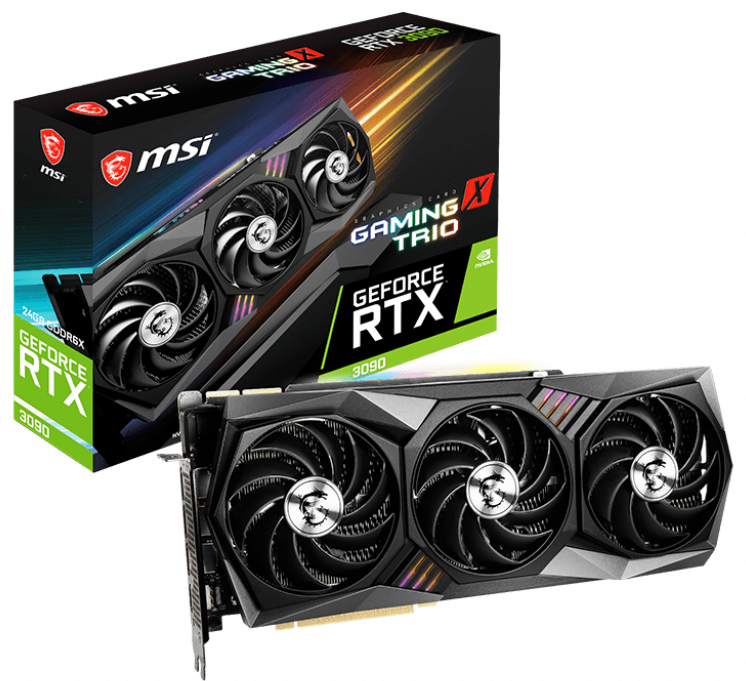 MSI Grafikkarte GeForce® RTX 3090 Gaming X Trio, 24GB GDDR6X (V388-011R)