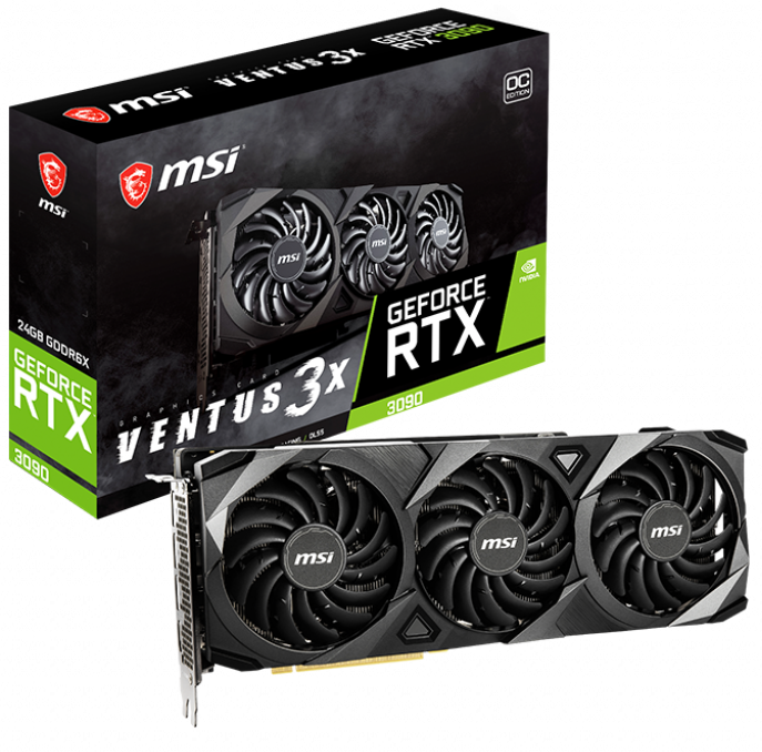 MSI Grafikkarte GeForce® RTX 3090 Ventus 3X 24G OC, 24GB GDDR6X (V388-002R)