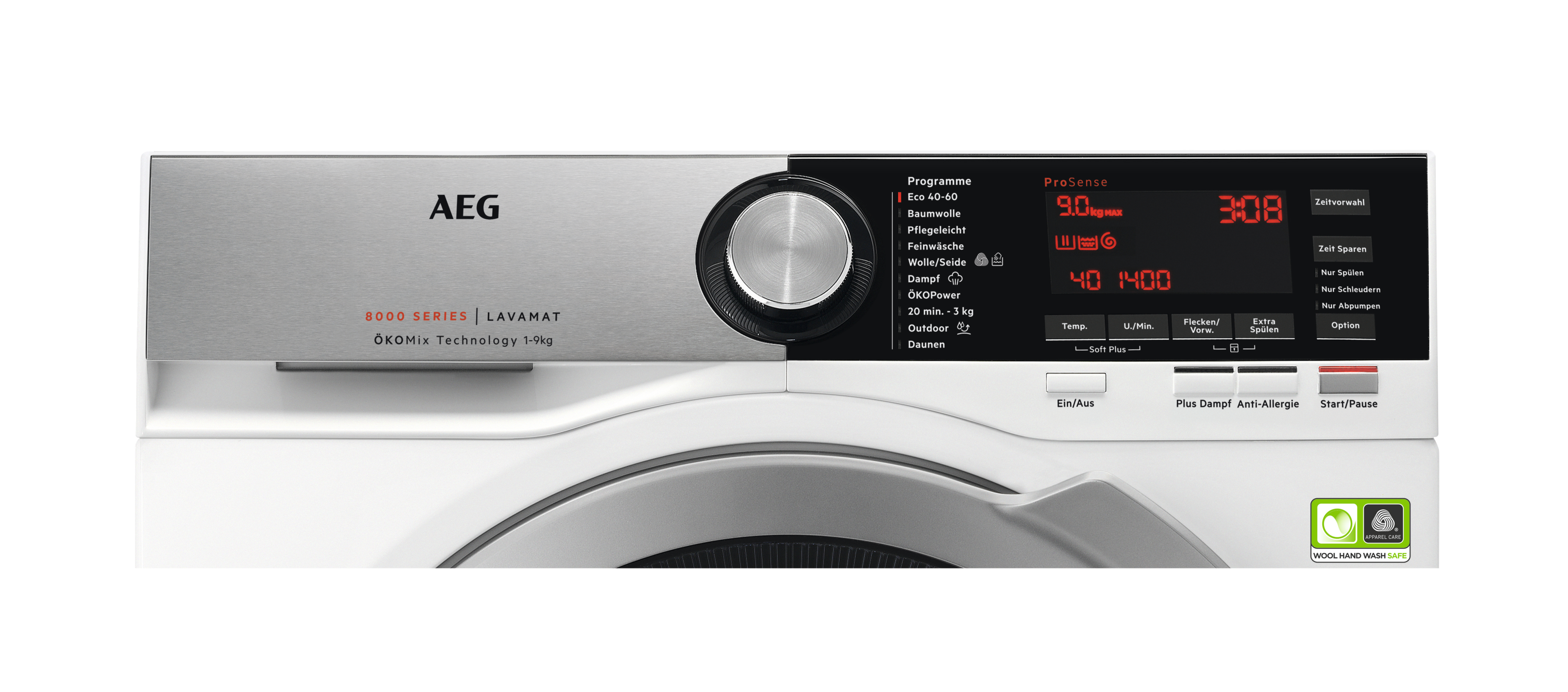 AEG L8FE86695 Serie 8000 mit ÖkoMix Vormisch-Technologie Waschmaschine (9 kg, 1551 U/Min., B)